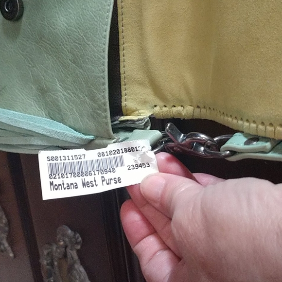 NWT Mountain West Leather Hand Tooled Style Bag - Picture 5 of 8